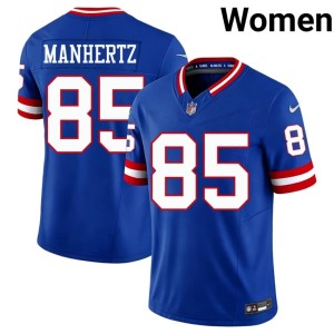 Women NIL Throwback Chris Manhertz Giants #85 Royal Jerseys 335843-176