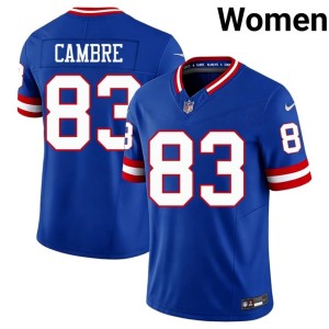 Womens Embroidery Giants Dalen Cambre Throwback Royal #83 Jerseys 748670-123