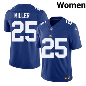 Women New York Football Giants NFL #25 Dante Miller Royal Jersey 753188-202