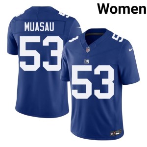 Women's Royal NIL NYG #53 Darius Muasau Jerseys 142655-193