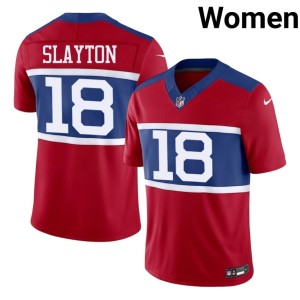 Women #18 Big Blue Stitch Darius Slayton Red Jerseys 900424-811