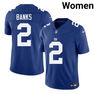 Women Limited NYG Deonte Banks Royal #2 Jerseys 279542-340