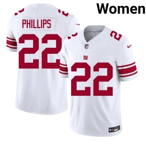 Women NY Giants NFL Dru Phillips #22 White Jersey 291962-135