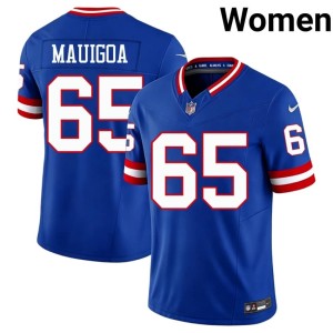Women Throwback #65 NY Royal Stitched Francis Mauigoa Jersey 581328-364