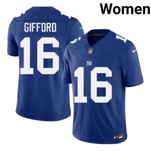 Womens #16 Frank Gifford Big Blue Royal Stitch Jerseys 763826-279