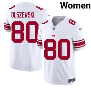 Women's White #80 NIL New York Football Giants Gunner Olszewski Jersey 640316-245