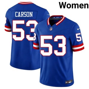 Women Limited Harry Carson #53 G-Men Throwback Royal Jersey 225165-382