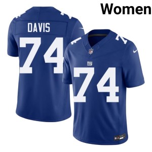 Women's Royal J.C. Davis New York Giants #74 Replica Jersey 387847-132