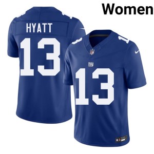 Women's #13 New York Giants Stitch Royal Jalin Hyatt Jerseys 322371-106