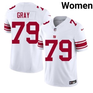 Women's White Jarrod Gray #79 G-Men NIL Jersey 306606-928