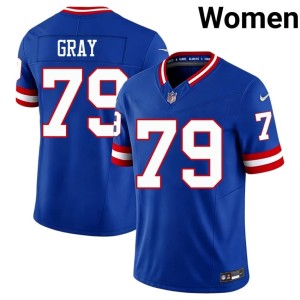 Women Throwback #79 Jarrod Gray Royal Big Blue NIL Jersey 403327-245