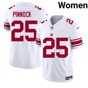 Womens Giants White Jason Pinnock NIL #25 Jersey 136979-302
