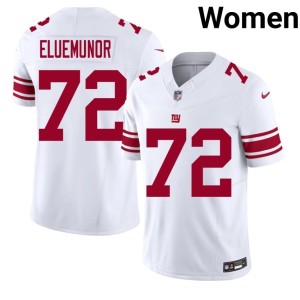 Women Jermaine Eluemunor Stitch White #72 New York Giants Jerseys 424826-193