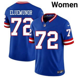 Womens Throwback Jermaine Eluemunor #72 Royal G-Men Stitched Jersey 163542-956