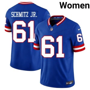 Womens #61 John Michael Schmitz Jr. Throwback Royal Big Blue Football Jerseys 935380-592