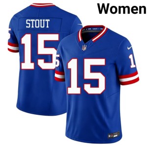 Women's #15 Stitch Jordan Stout NY Throwback Royal Jersey 766314-216