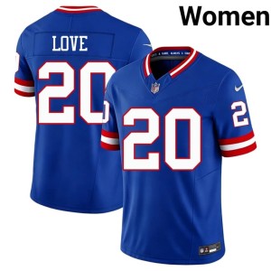 Women's Royal Throwback Replica #20 Julian Love NYG Jersey 423736-190