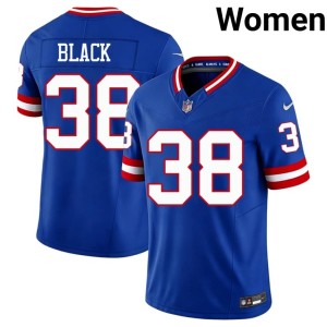 Womens New York #38 Throwback Football Royal Korie Black Jerseys 953622-433