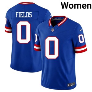 Womens Malachi Fields NIL Throwback Royal New York Football Giants #0 Jerseys 905288-272