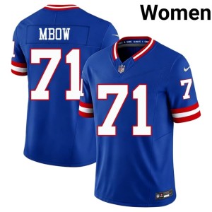 Women #71 2026 Throwback Marcus Mbow NYG Royal Jersey 976733-522
