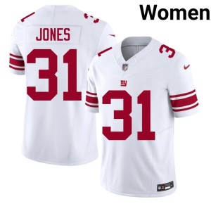 Women's Stitch NY Giants #31 Nic Jones White Jerseys 257001-660