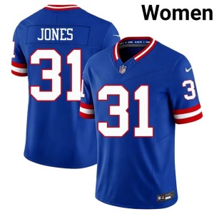 Women's NIL Throwback Royal #31 New York Football Giants Nic Jones Jerseys 402309-951