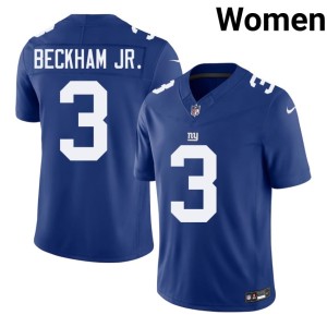 Women's Royal Replica Odell Beckham Jr. #3 G-Men Jerseys 850094-196