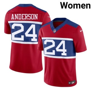 Women Official Ottis Anderson NY Red #24 Jersey 580766-945