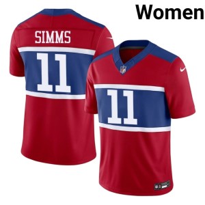 Women's Big Blue Stitch Red Phil Simms #11 Jersey 803822-990