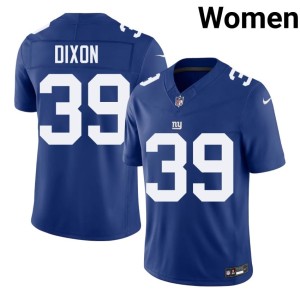 Women's Royal Thaddeus Dixon Embroidery #39 New York Football Giants Jersey 170432-881