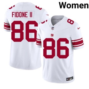 Women's Replica White #86 Thomas Fidone II New York Football Giants Jersey 336909-620