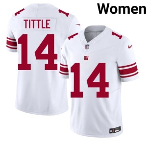 Women White New York Football Giants Y.A. Tittle #14 Official Jersey 915025-131