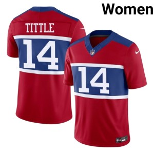 Women's Y.A. Tittle #14 Player Giants Red Jersey 618317-600