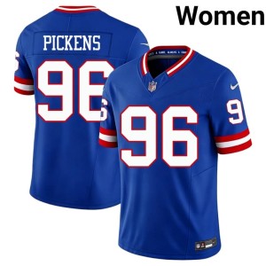 Women's Giants Throwback 2026 Zacch Pickens #96 Royal Jersey 451401-112