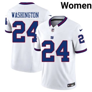 Women NYG White Ar'Darius Washington #24 Official Throwback Jersey 299004-941