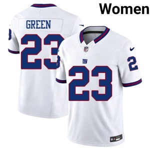 Womens Giants Football White Throwback #23 Art Green Jersey 714920-127