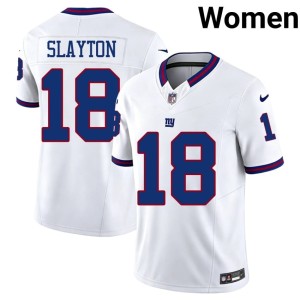 Women #18 White Darius Slayton Big Blue Game Throwback Jerseys 834271-767