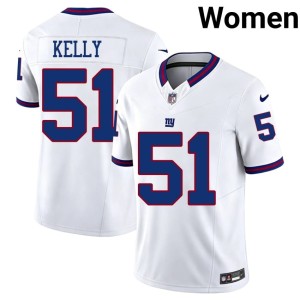 Women's Jack Kelly White Game NY Throwback #51 Jerseys 605467-940