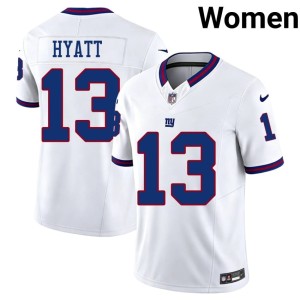 Women's Jalin Hyatt White Jints Throwback #13 Player Jerseys 313999-154