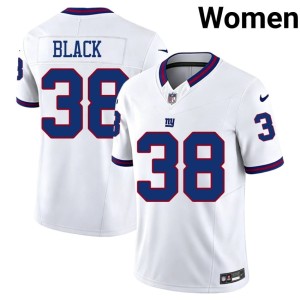 Womens White Korie Black NFL New York Giants Throwback #38 Jerseys 904455-699