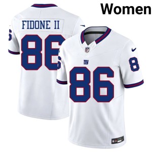 Women Throwback NYG Thomas Fidone II #86 White 2026-27 Jerseys 540581-982