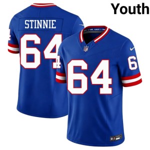 Youth Aaron Stinnie #64 Limited NY Royal Throwback Jerseys 986250-514