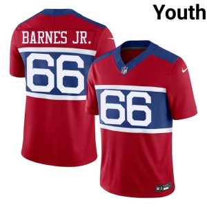 Youth #66 Red Stitched Anquin Barnes Jr. Giants Jersey 285514-915