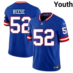 Youth #52 Arvell Reese Official Royal Throwback New York Giants Jerseys 190748-711