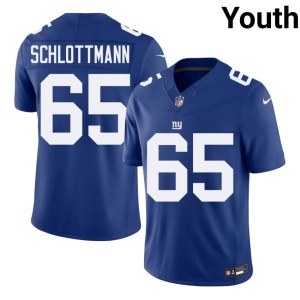 Youth Player #65 NY Giants Austin Schlottmann Royal Jersey 954143-288