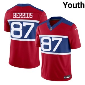 Youth Official #87 Braxton Berrios Red NY Giants Jersey 540685-851