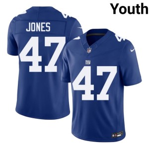 Youth NY Giants Royal Cam Jones NFL #47 Jerseys 763163-444