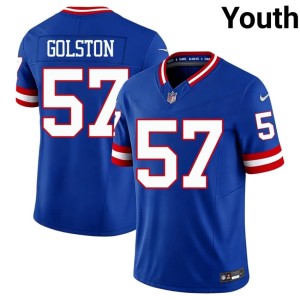 Youth #57 Throwback Royal Chauncey Golston New York Football Jersey 234581-357