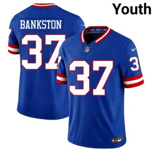 Youth Throwback #37 Royal Big Blue Damon Bankston NIL Jersey 863256-835