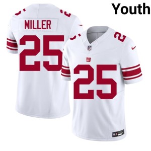 Youth #25 Dante Miller Stitched NY White Jerseys 842796-370